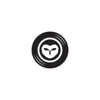 uil en vinylplaat logo of pictogramontwerp