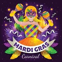 mardi gras carnaval achtergrond sjabloon vector