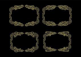 gouden randen elementen set collectie, ornament vector