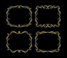 gouden randen elementen set collectie, ornament vector