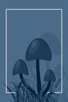 magische paddestoelen geïsoleerd. paddestoel met gras. vector illustratie