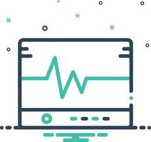 mixpictogram voor flatlining vector