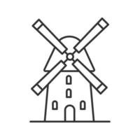 windmolen lineaire pictogram. landbouw. dunne lijn illustratie. contour symbool. vector geïsoleerde overzichtstekening