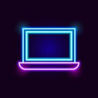 neon laptop icoon