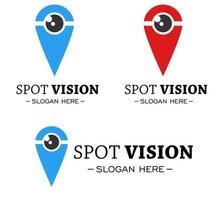 illustratie vector ontwerp van spot vision logo