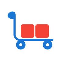 Trolley pictogram ontwerp vector