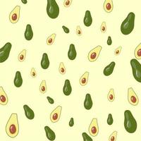 avocado patroon achtergrond. achtergrond fruitmenu vector