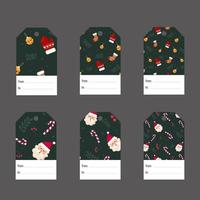 set kerst- en nieuwjaarslabels en -labels vector