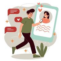 online datingconcept vector