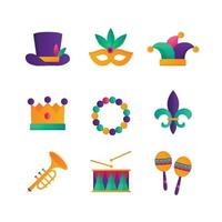 mardi gras carnaval icoon vector