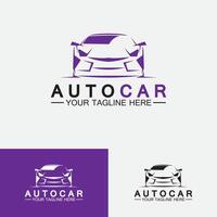 auto auto logo ontwerp met concept sportwagen voertuig pictogram silhouette.vector illustratie ontwerpsjabloon. vector