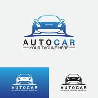 auto auto logo ontwerp met concept sportwagen voertuig pictogram silhouette.vector illustratie ontwerpsjabloon. vector