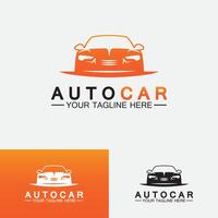 auto auto logo ontwerp met concept sportwagen voertuig pictogram silhouette.vector illustratie ontwerpsjabloon. vector