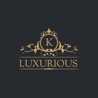 luxe logo sjabloon in vector voor restaurant, royalty, boetiek, café, hotel, heraldisch, sieraden, mode en andere vectorillustraties