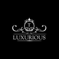 luxe logo sjabloon in vector voor restaurant, royalty, boetiek, café, hotel, heraldisch, sieraden, mode en andere vectorillustraties