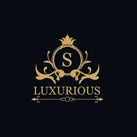 luxe logo sjabloon in vector voor restaurant, royalty, boetiek, café, hotel, heraldisch, sieraden, mode en andere vectorillustraties