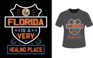 Florida t-shirtontwerp, retro, t-shirt, mok, tas, bekerontwerp om af te drukken vector