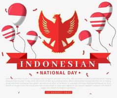 Indonesische onafhankelijkheidsdag sjabloonontwerp vector