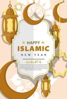 vector illustratie islamitisch nieuwjaar achtergrond