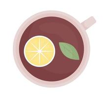 thee met citroen semi-egale kleur vectorobject vector