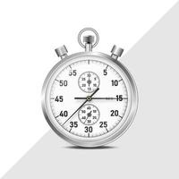 vector stopwatch, chronometer. klassieke eps 10. realistische prestaties. voor demonstratie van tijdsintervallen.