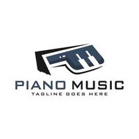 piano logo ontwerp letter p vector