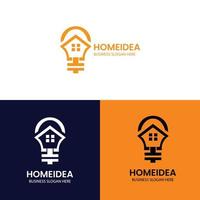 afdrukken, merk, gebouw icoon, constructie, elektrisch, elektronisch, milieu, huis, huis, idee, identiteit, inspiratie, interieur ideeën, lamp, gloeilamp, logo, logo concept, minimalistisch, vector