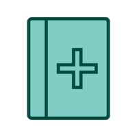 Medisch boek pictogram ontwerp vector