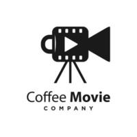 logo ontwerp koffie filmsjabloon vector