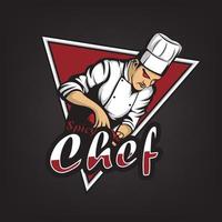 restaurant vector logo. keuken logo vectorillustratie met moderne typografie. pittige chef-kok