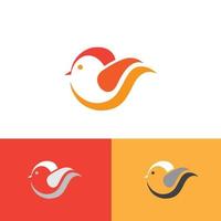 schattig vogel vector logo ontwerp