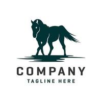 paard en pegasus logo ontwerpsjabloon