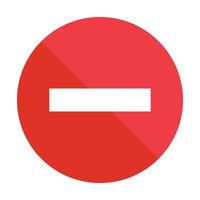 glanzend rood stopbord. vector. vector