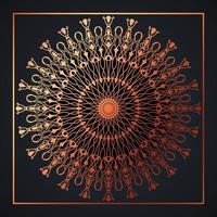 mandala abstract ornament zwarte achtergrond met gouden arabesk patroon arabisch goud islamitisch arabesk ornament, gouden bloemen, sier decoratie pro vector