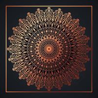 mandala abstract ornament zwarte achtergrond met gouden arabesk patroon arabisch goud islamitisch arabesk ornament, gouden bloemen, sier decoratie pro vector