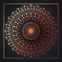 mandala abstract ornament zwarte achtergrond met gouden arabesk patroon arabisch goud islamitisch arabesk ornament, gouden bloemen, sier decoratie pro vector