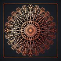 mandala abstract ornament zwarte achtergrond met gouden arabesk patroon arabisch goud islamitisch arabesk ornament, gouden bloemen, sier decoratie pro vector