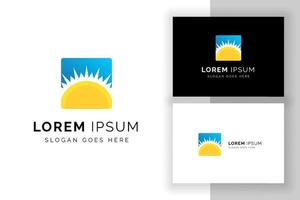 zon logo teken symbool ontwerpsjabloon. creatieve zon logo illustratie. vector