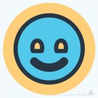 pictogram emoticon glimlach - kleur partner stijl vector