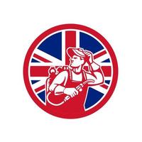 britse lasser mascotte icoon vector