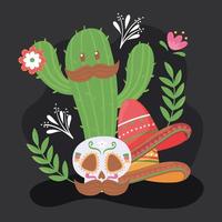 cactusschedel mexicaan vector