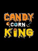 candy corn koning tshirt halloween snoep kostuum halloween koning en koningin bijpassende paar shirt - schattige paren shirt - paar shirt - paren t-shirt - paar shirt - schattig halloween paar vector