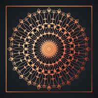 mandala abstract ornament zwarte achtergrond met gouden arabesk patroon arabisch goud islamitisch arabesk ornament, gouden bloemen, sier decoratie pro vector