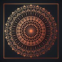 mandala abstract ornament zwarte achtergrond met gouden arabesk patroon arabisch goud islamitisch arabesk ornament, gouden bloemen, sier decoratie pro vector