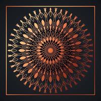 mandala abstract ornament zwarte achtergrond met gouden arabesk patroon arabisch goud islamitisch arabesk ornament, gouden bloemen, sier decoratie pro vector