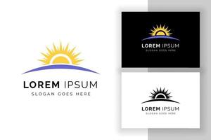 zon logo teken symbool ontwerpsjabloon. creatieve zon logo illustratie. vector