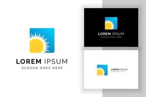 zon logo teken symbool ontwerpsjabloon. creatieve zon logo illustratie. vector