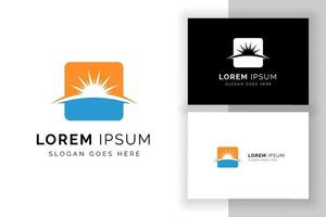 zon logo teken symbool ontwerpsjabloon. creatieve zon logo illustratie. vector