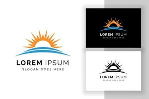 zon logo teken symbool ontwerpsjabloon. creatieve zon logo illustratie. vector