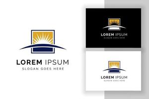 zon logo teken symbool ontwerpsjabloon. creatieve zon logo illustratie. vector